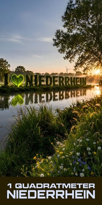 Muster-Motiv mit dem Schriftzug „1 Quadratmeter Niederrhein“